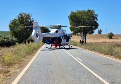 Helicóptero mobilizado para acidente grave no Alentejo em estrada mítica que termina no Algarve