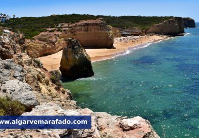 Foto do dia: a praia algarvia escondida entre arribas com vista para uma gaivota e um altar Foto do dia: a praia algarvia escondida entre arribas com vista para uma gaivota e um altar